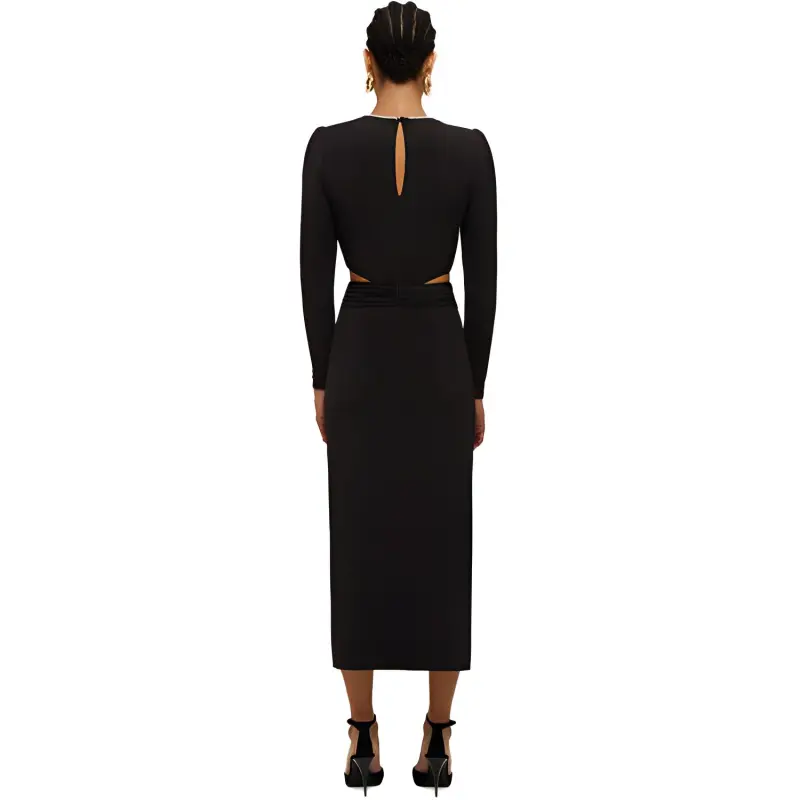 Self portrait Long Sleeved Dresses Women's Classic Black-0