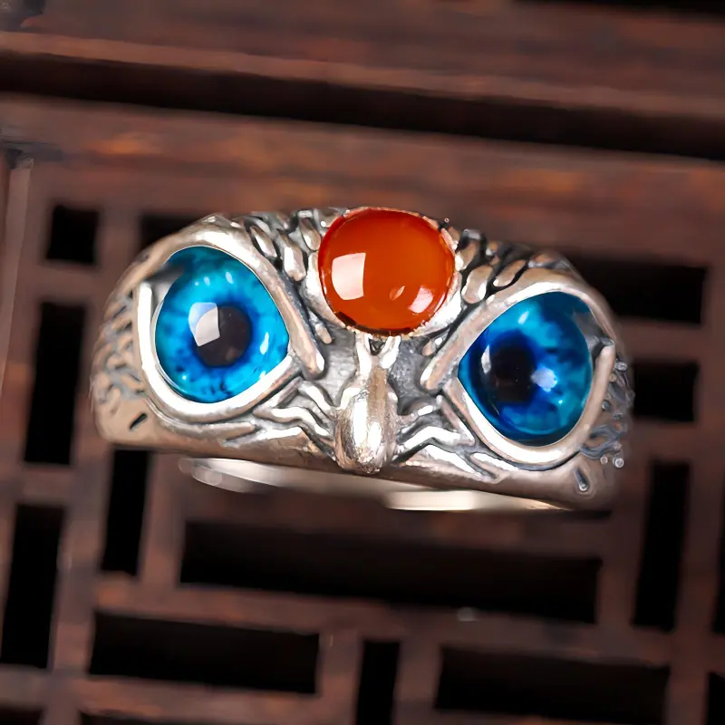 Execute The Blessing Southern Red Agate Rings Unisex-2