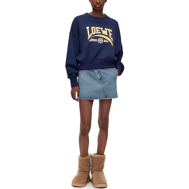 LOEWE Anagram Mini Skirt 'Mid Blue'-1