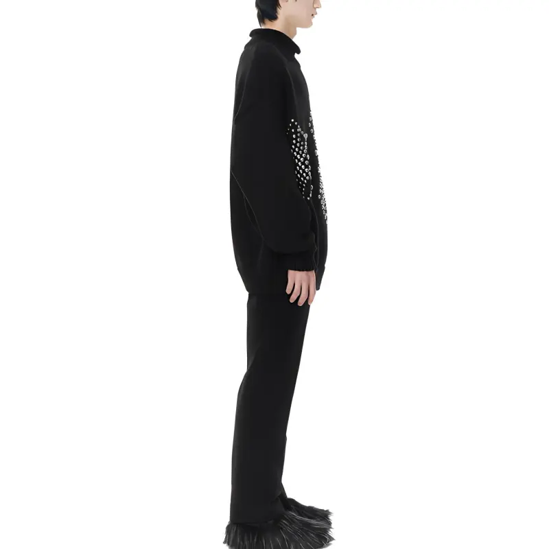 WE11DONE FW22 Sweater Unisex Black-3