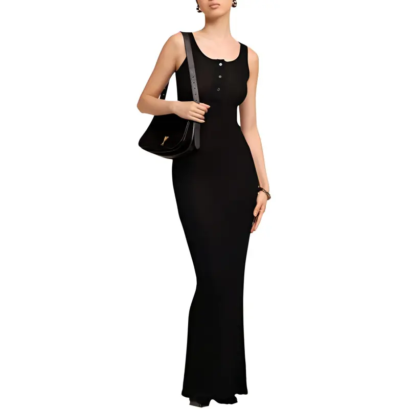 AMIPARIS Paris Ribbed Sleeveless Dress-1