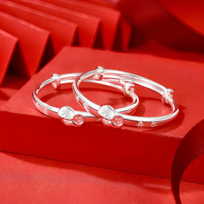 IDEAL S999 Fine Silver Bangles Kids'-1