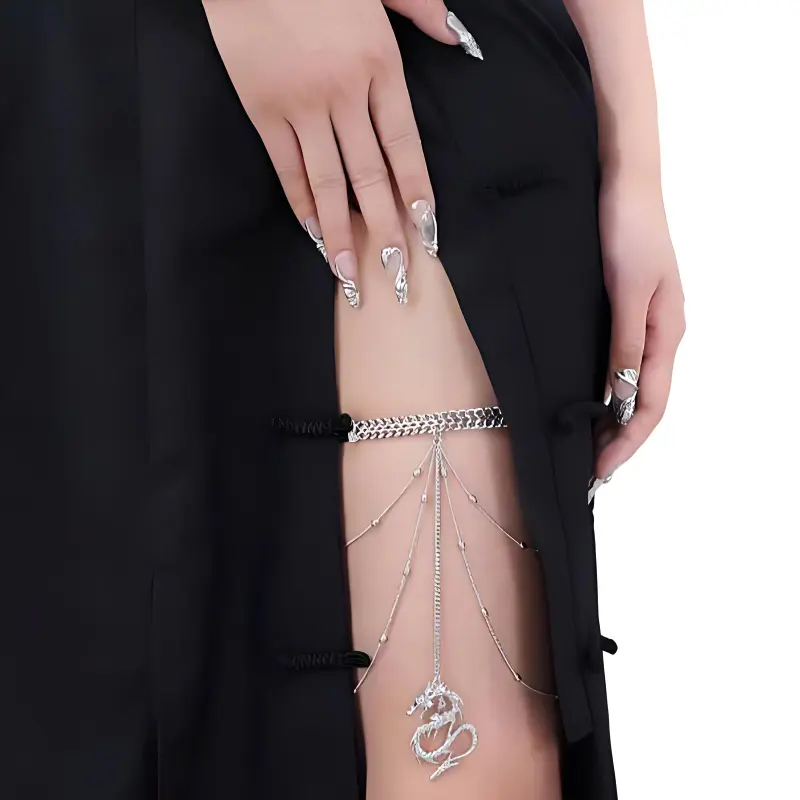 AAJF Body Chains Women's Dragon Shaped Pendant Thigh Chain-1
