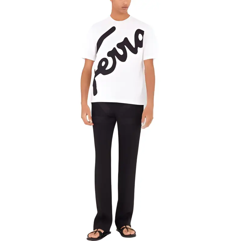 Ferragamo T-Shirts Men White-1