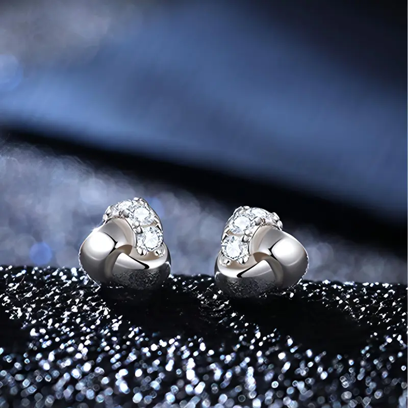 Supreme Love S925 Silver Stud Earrings Women's-1