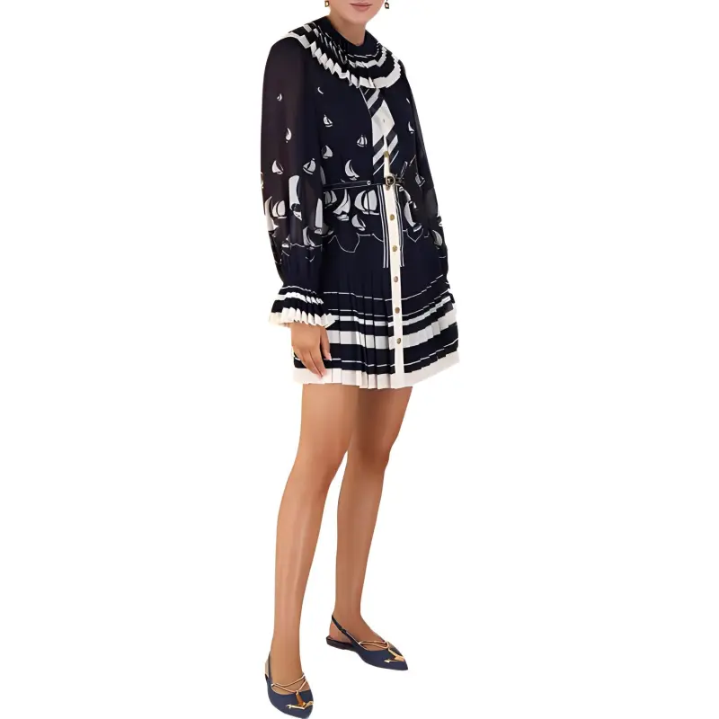 Zimmermann SS23 Long Sleeved Dress Women's Black-2
