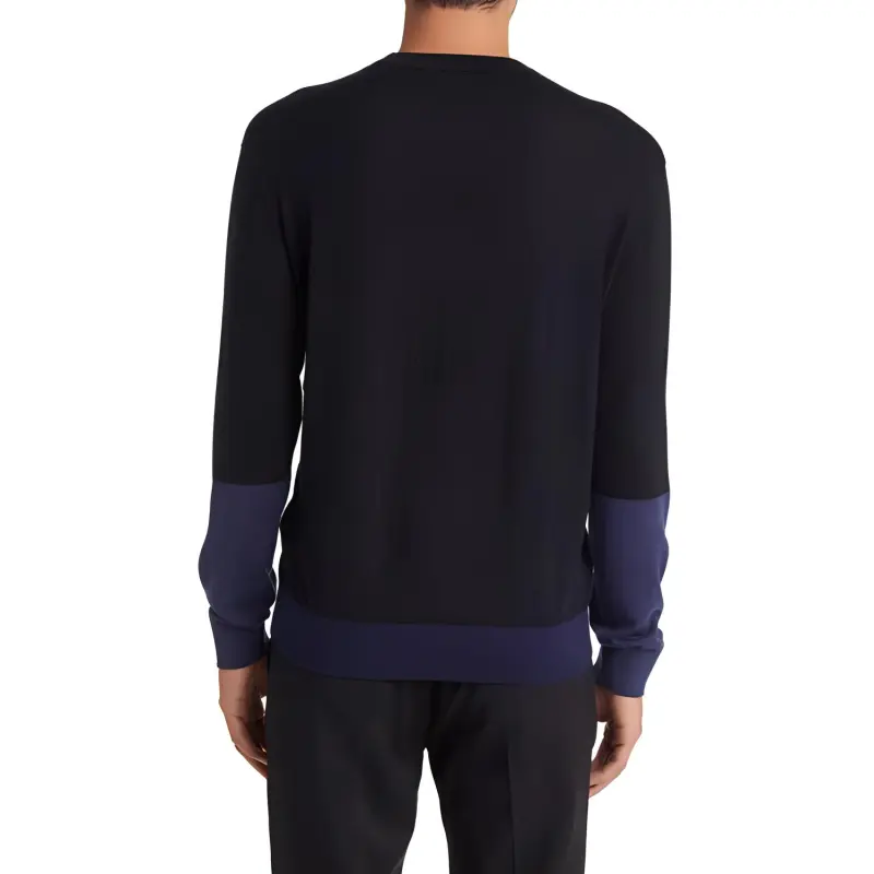 EMPORIO ARMANI Colour Block Crewneck Jumper-3