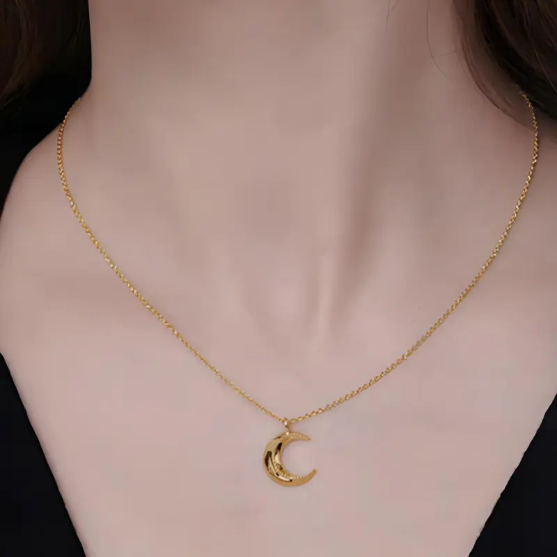 HYÈRES LOR 925 Sterling Silver Gold-Plated Necklaces Women's Gold-2
