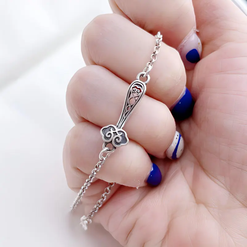 RUOK S925 Silver Anklets Women's-2