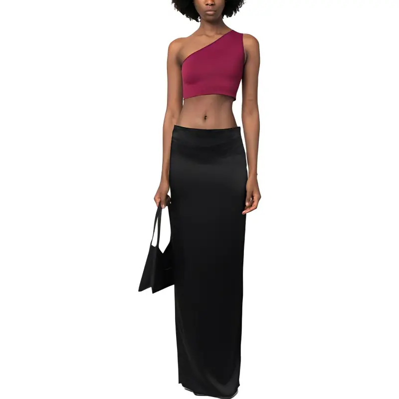 RICK OWENS One shoulder Cropped Top-1