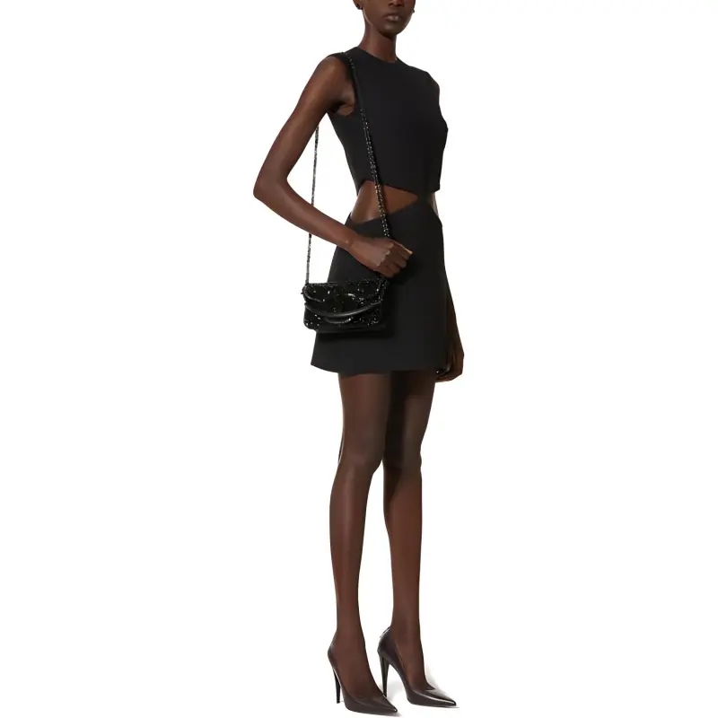 Valentino Sleeveless Dresses Women's Black-3