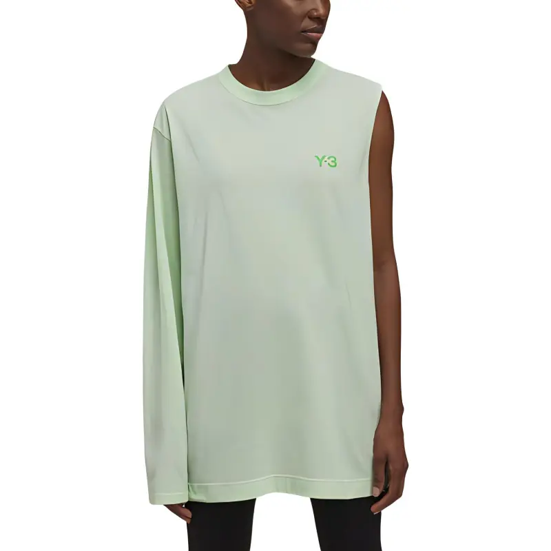 Y-3 Asymmetric Layered-effect T-shirt-1