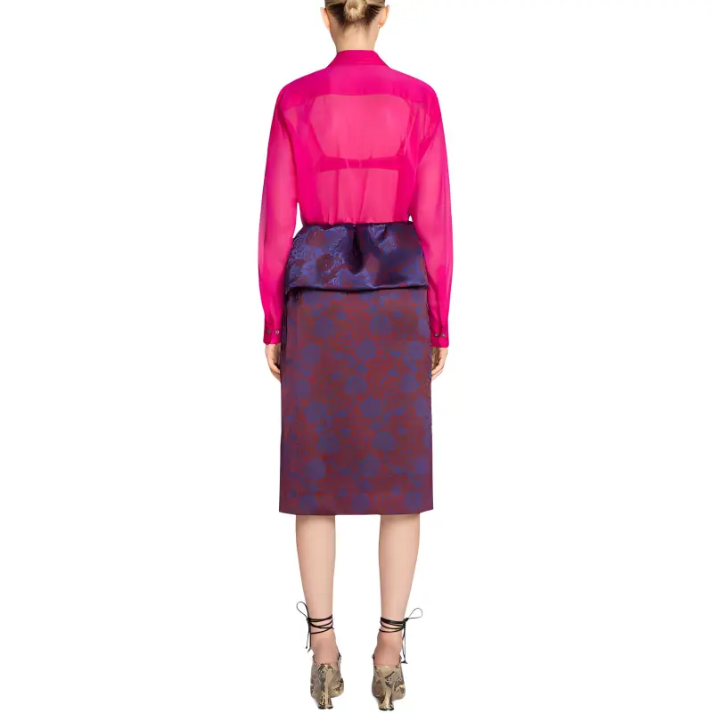 DRIES VAN NOTEN Fitted Silk Shirt-3