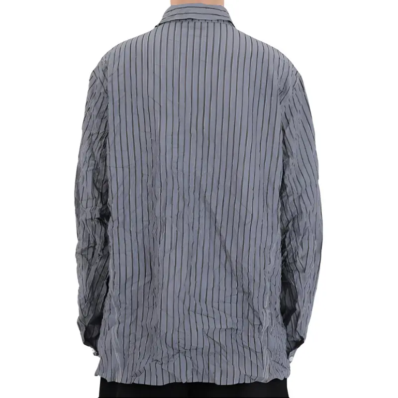 ATTEMPT Shirt Men's Blue White Stripes-1