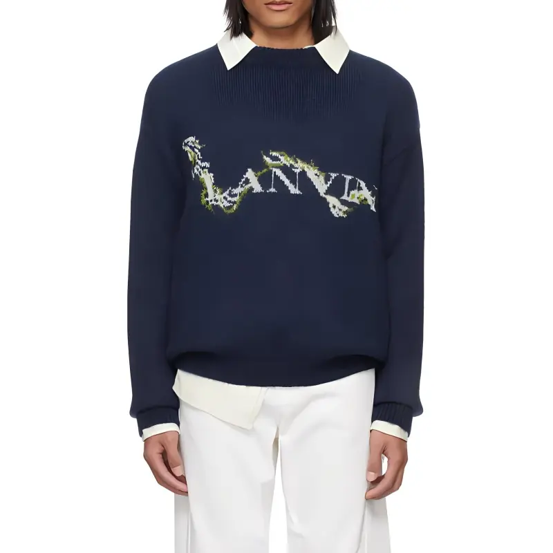 Lanvin Sweater Men's Marine Blue-4