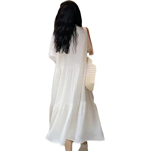 La Chapelle Short Sleeved Dress Women's Ecru
