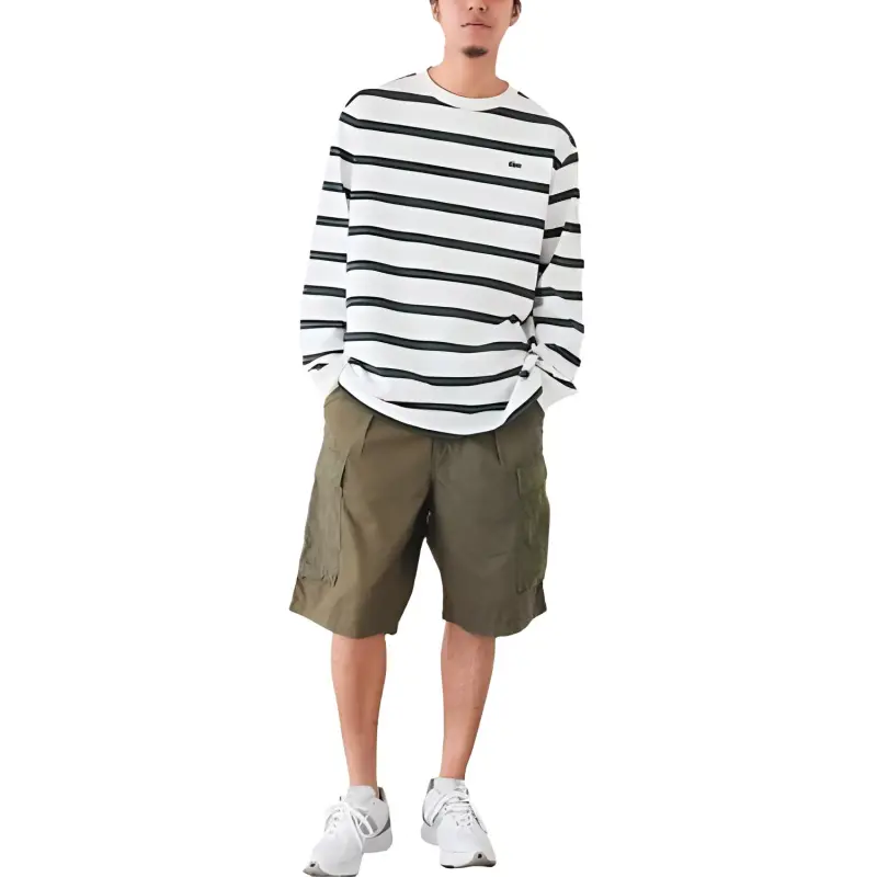 Beams Casual Shorts Men Olive Green-2