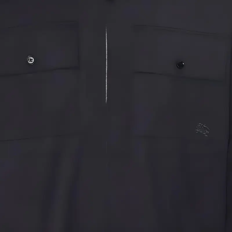 Burberry Shirts Men Navy Blue-5