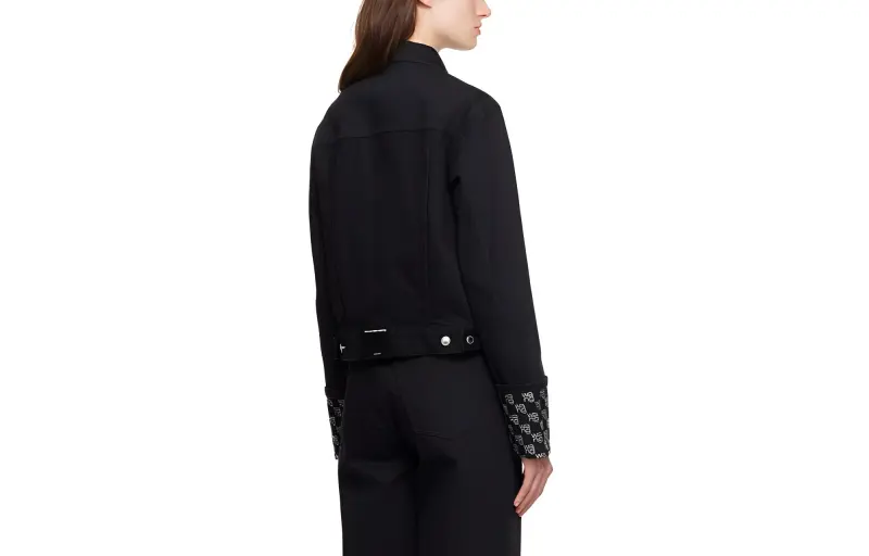 Alexander Wang Long Sleeved Embellished Denim Jacket-3