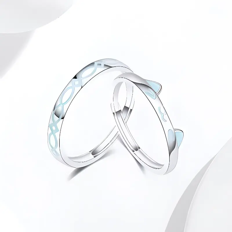 SECU Sterling Silver Rings Unisex-2