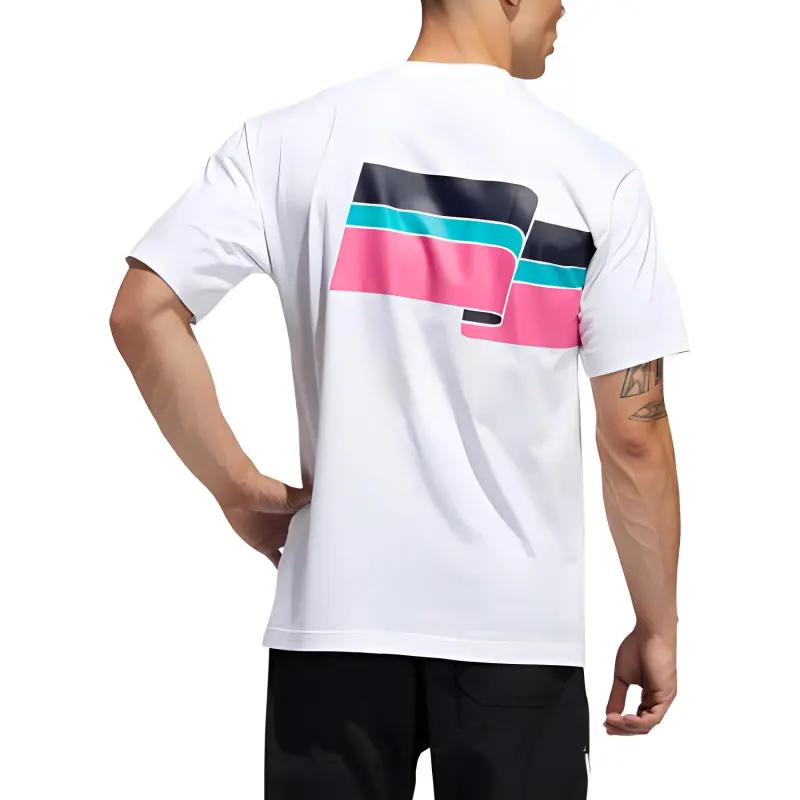Adidas Originals T Shirts Men White Pink-3