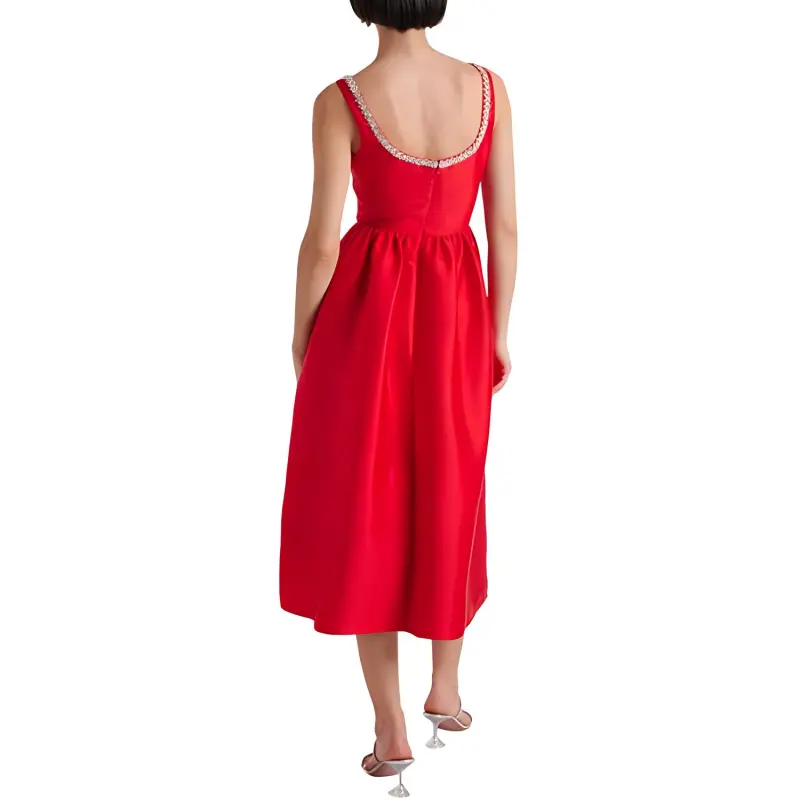 Self portrait Taffeta Diamante Midi Dress-1