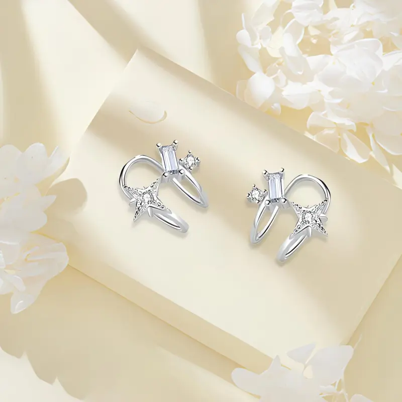 ROGA Alloy Clip On Earrings Women's-3