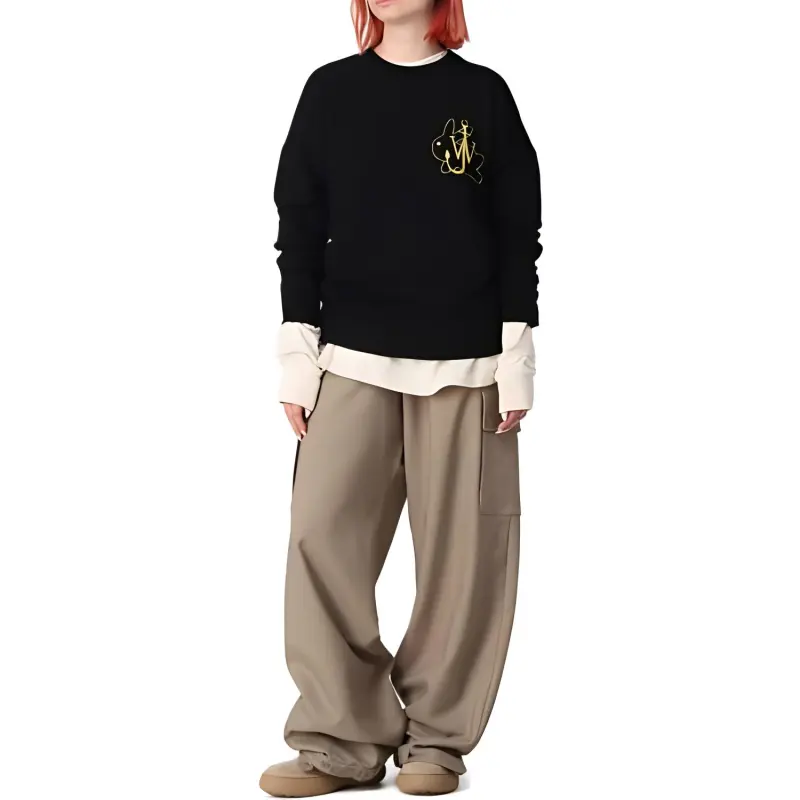 JW Anderson Logo Intarsia Knit Crenweck Jumper-1
