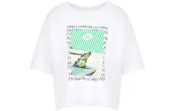 ARMANI EXCHANGEAE Crop Top Women's White