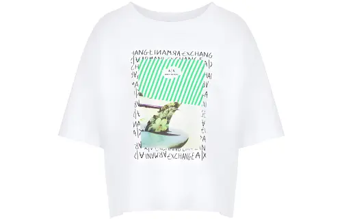 ARMANI EXCHANGEAE Crop Top Women's White