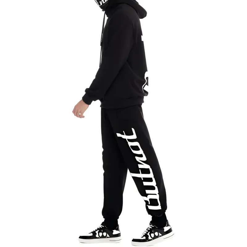 BUTNOT STREET COUTURE Pantatuta Con Stampa But Not Laterale Casual Pants Men's Black-2