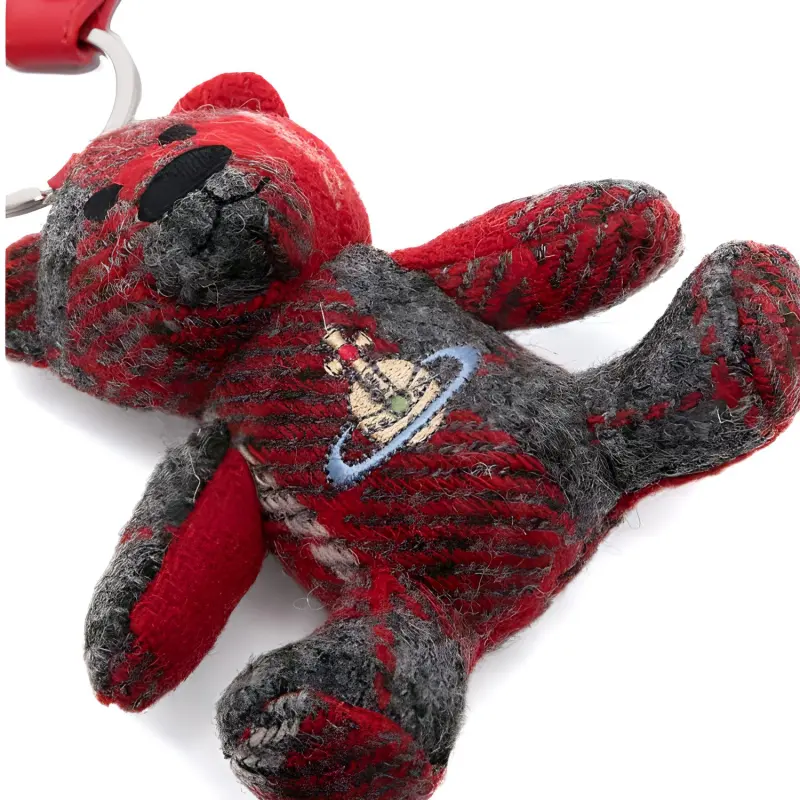 Vivienne Westwood Metal, Fabric, Calfskin Keychains Women's Red-1