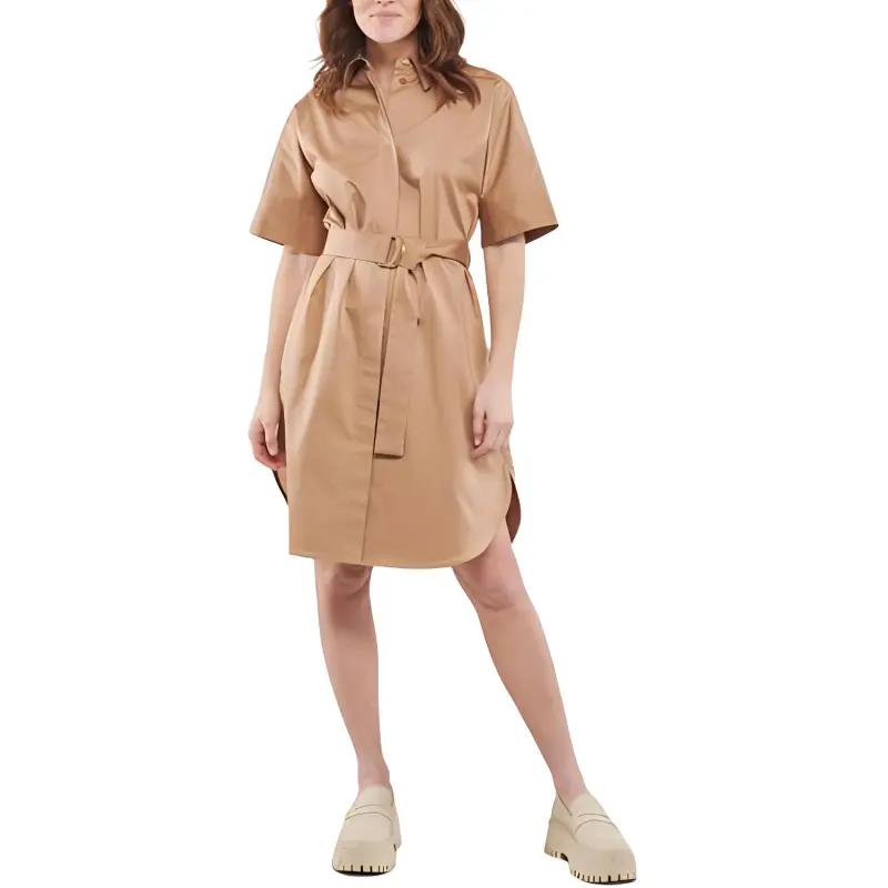 HUGO BOSS Short Sleeved Dress Women's Camel-2
