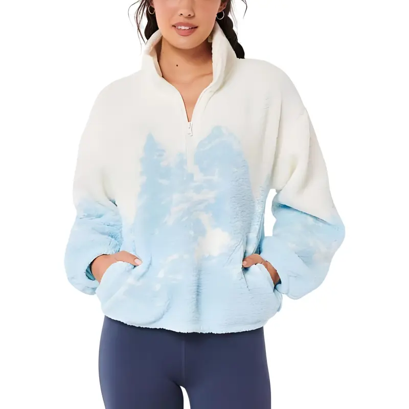Hollister Knitwear Women's Light Blue Print-1