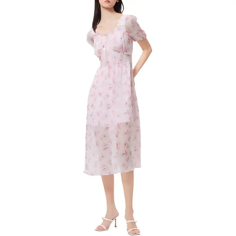 EICHITOO Short Sleeved Dresses Women's Pink Pattern-1