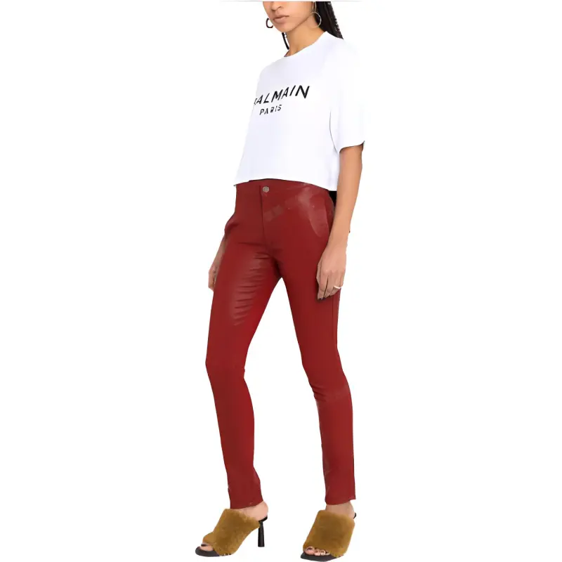 BALMAIN Crop Tops Women's White-2