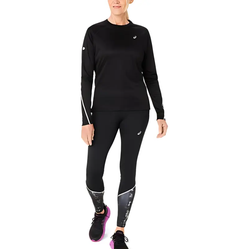 Asics ROADLITE SHOW Raglan Sleeve T Shirt Women's Black-2