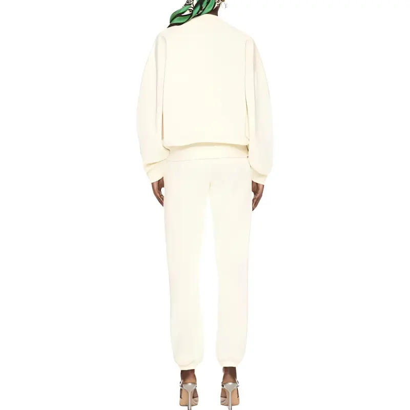 OFF WHITE OW Print Cotton Sweatshirt Cream White-3