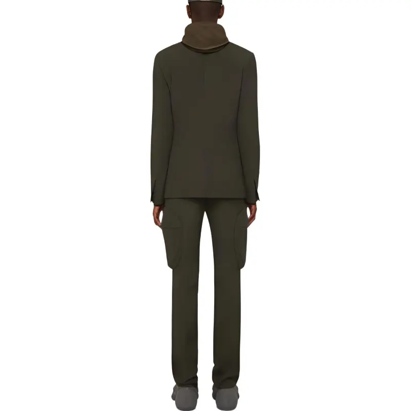 Givenchy U Lock Buckle Wool Blazer-2