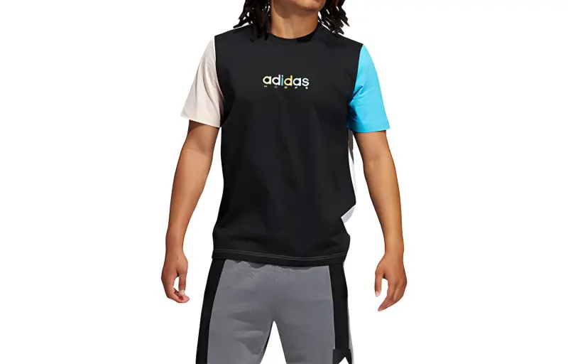 Adidas Colorblock T Shirts Men Black-1