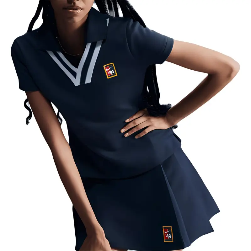 Nike X Yoon Women's Short Sleeve Polo Armory Navy/White-3