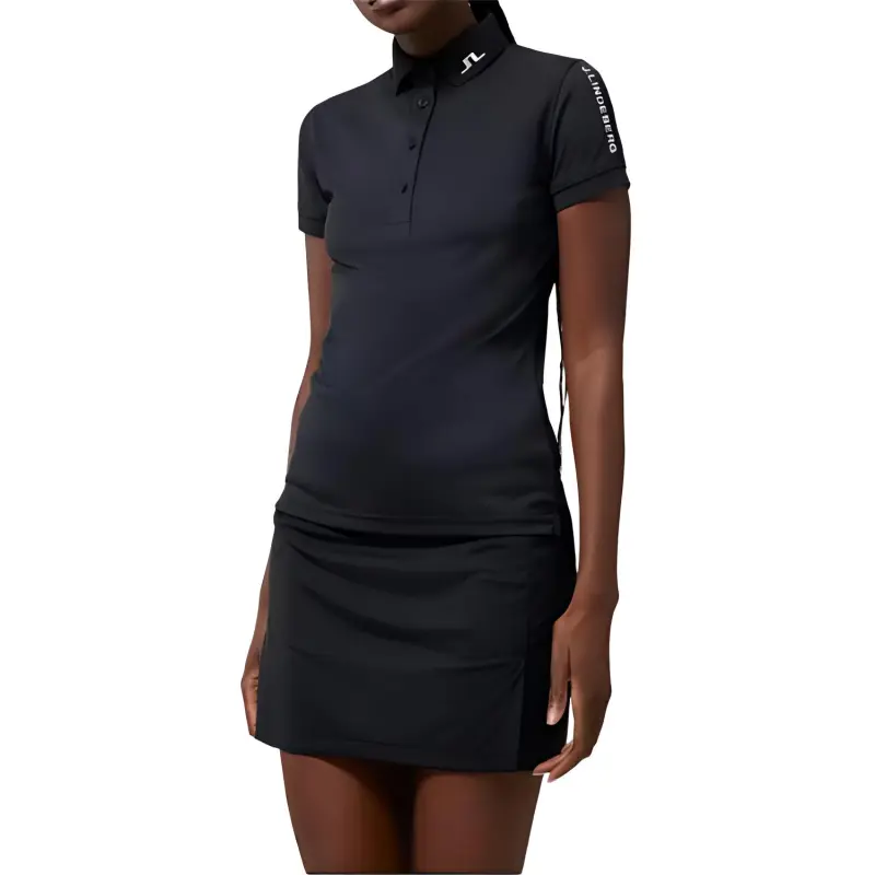 J.Lindeberg Tour Tech Golf Polo Shirt Women's Black-1