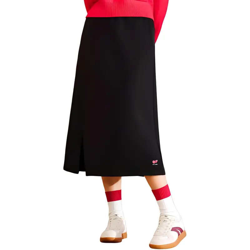 Anta x Kirsh Good Things Happen Casual Long Skirts Women's Basic Black-1