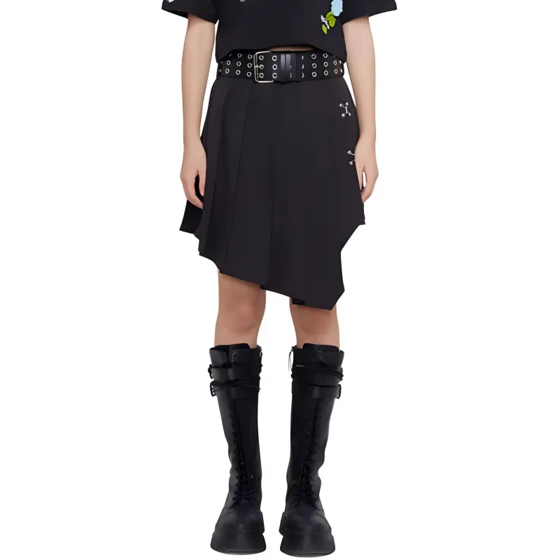 TSMLXLT Casual Short Skirts Women's Midnight Black-2