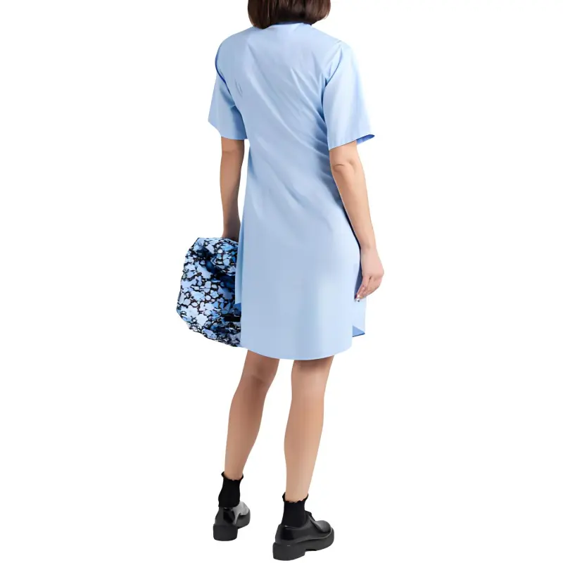 MARNI Pleat detailing Flared Cotton Shirtdress-4