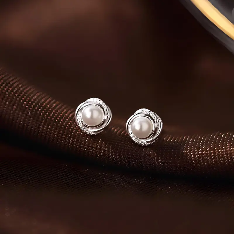 JOLLY NOTE Sterling Silver Stud Earrings Women's-3