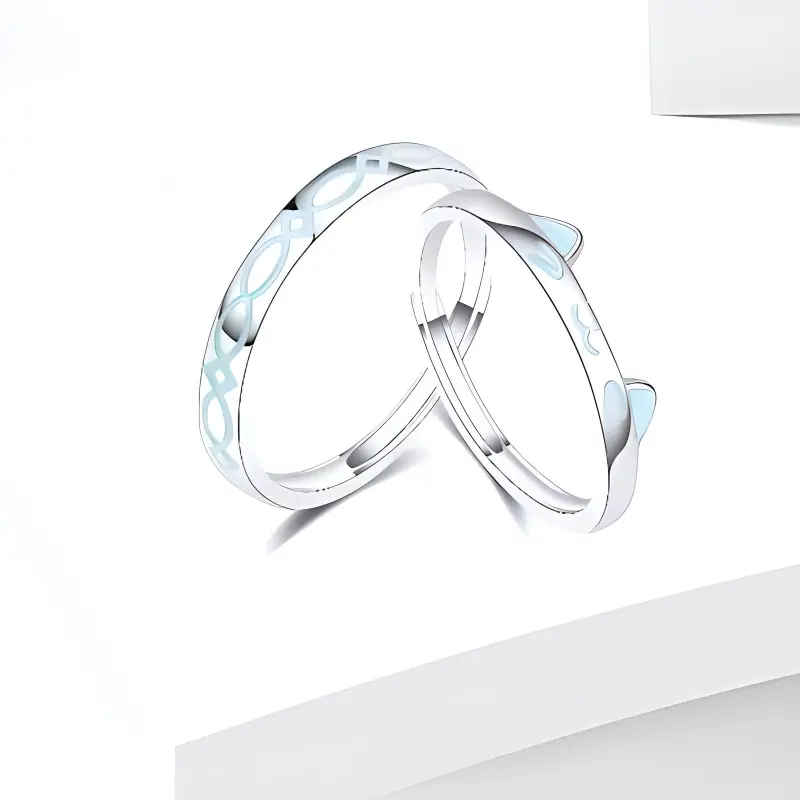 SECU Sterling Silver Rings Unisex-3