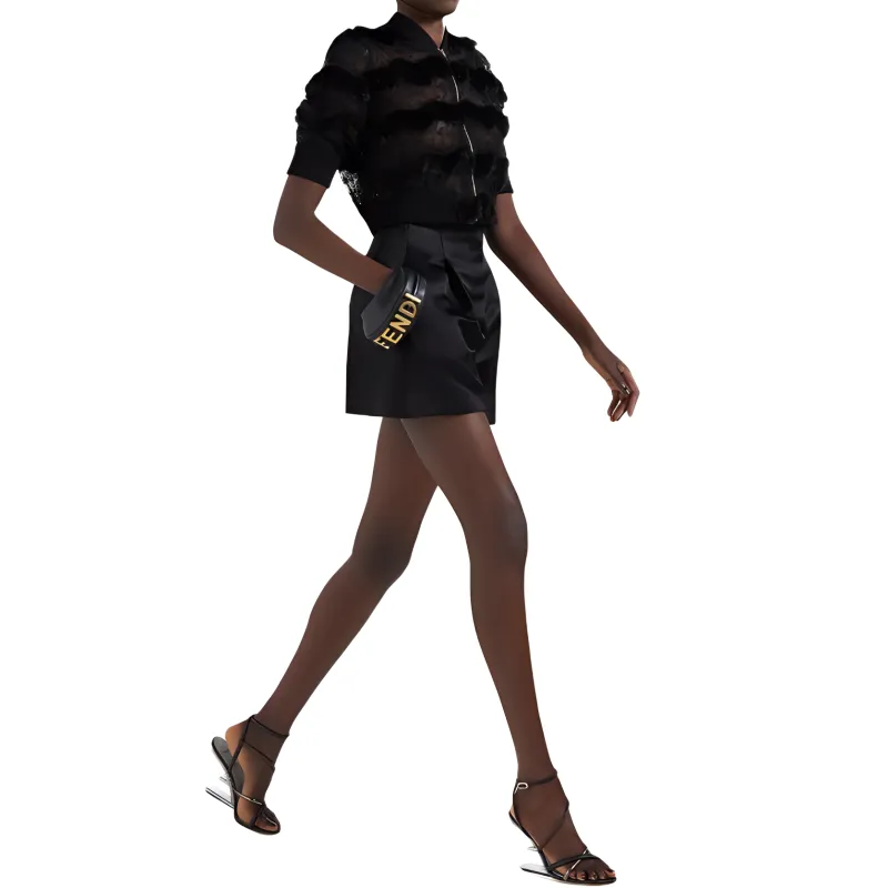 FENDI Casual Shorts Women's Black-2