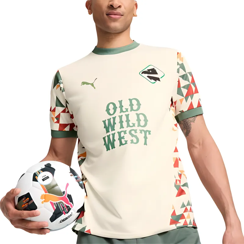 PUMA DRYCELLPalermo F.C. 24/25 Third Jersey Youth DryCELL Soccer Jerseys Men's Warm White/Eucalyptus-3