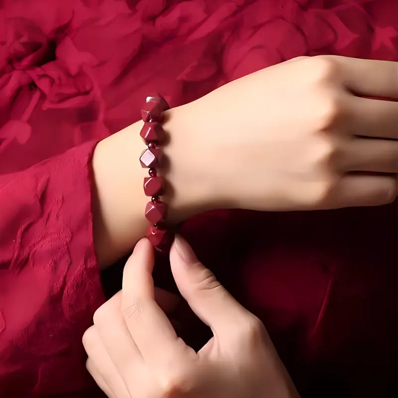 Sima Is Ethereal Reconstructed Cinnabar Bracelets Unisex-2